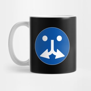 Man with mustache road sign Mug